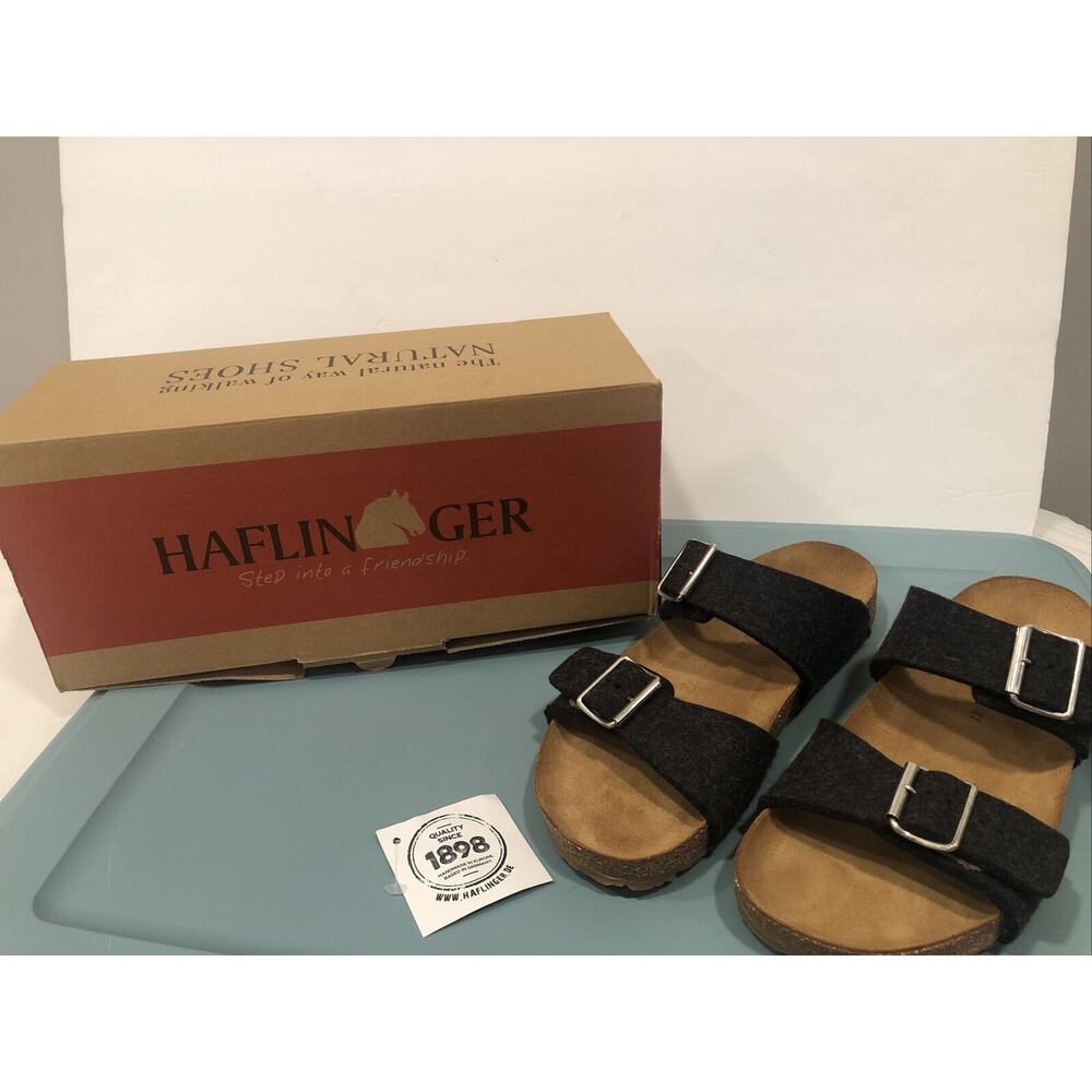 Haflinger Anabel Sandal Slip On Felted‎ Wool EU 41 / US 10 with Box